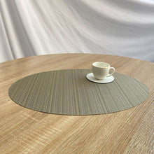 将图片加载到图库查看器，PVC oval placemat American stylish table mat
