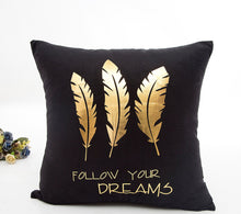 将图片加载到图库查看器，Black, white and gold super soft bronzing new pillowcase
