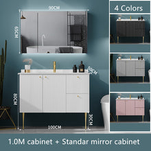 Charger l&#39;image dans la galerie, Slate bathroom cabinet wave pattern combination
