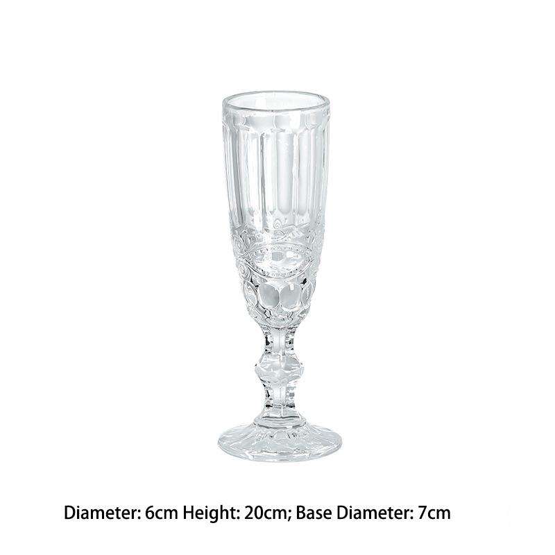 Snake pattern color champagne cocktail glass red wine oblet juice glass