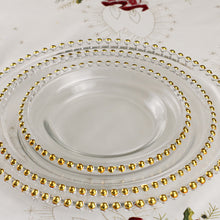 将图片加载到图库查看器，Golden Fruit Beads Home Creative Glass Plate
