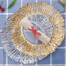 Cargar imagen en el visor de la galería, Creative tree pattern glass fruit plate golden plating plate wedding plate
