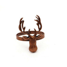 Cargar imagen en el visor de la galería, Christmas retro deer head buckle napkin ring
