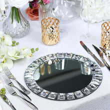 将图片加载到图库查看器，AGHomeDeco Diamond mirror glass plate fruit plate steak plate
