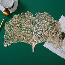 将图片加载到图库查看器，Ginkgo biloba hollow bronzing non-slip PVC table mat
