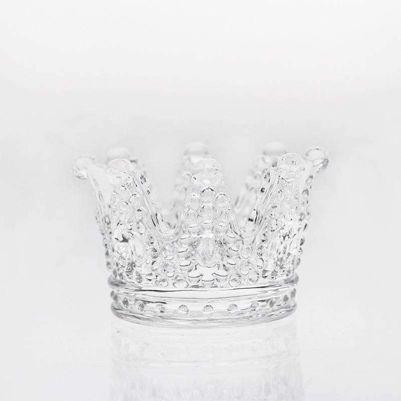 Creative crystal glass crown ins beauty storage stand