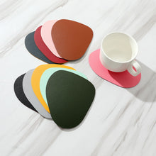 Cargar imagen en el visor de la galería, Leather PVC double sides waterproof irregular coaster
