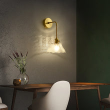 将图片加载到图库查看器，Modern minimalist Living/ Bedroom copper glass wall lamp
