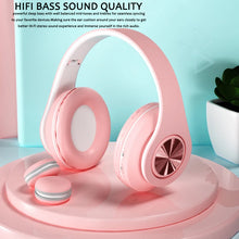 Charger l&#39;image dans la galerie, Macaron InPods Boom Portable Wireless Bluetooth 5.0 Headphone Cute girl Headphone Pink HIFI Stereo
