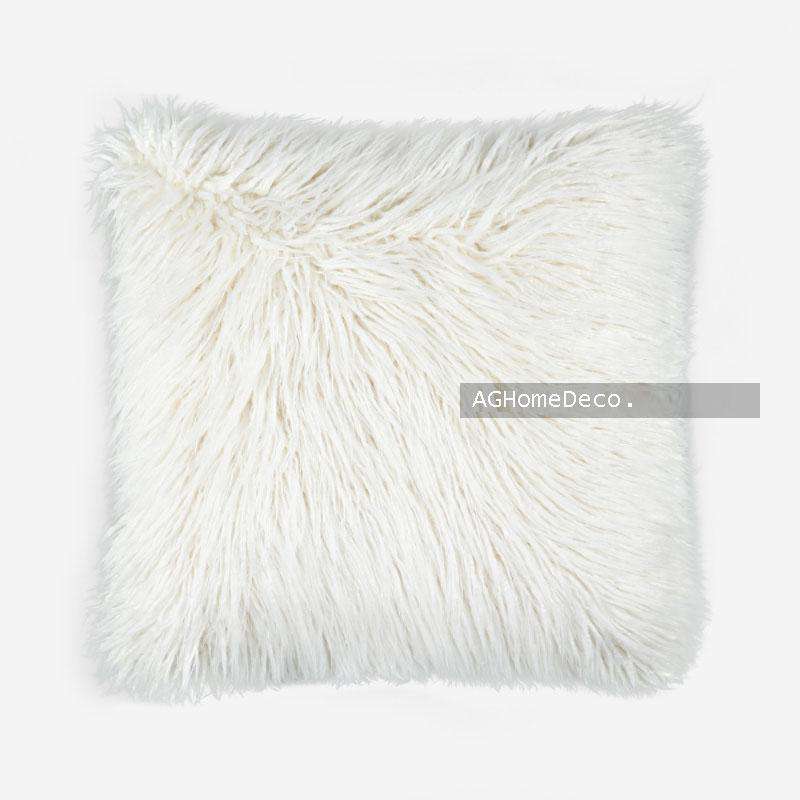 Home style highlighted plush ins wool pillowcase cushion