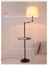 Cargar imagen en el visor de la galería, Modern LED living room storage tray floor lamp
