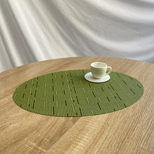 将图片加载到图库查看器，PVC oval placemat American stylish table mat
