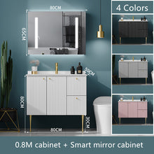 Charger l&#39;image dans la galerie, Slate bathroom cabinet wave pattern combination
