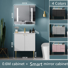 Cargar imagen en el visor de la galería, Slate bathroom cabinet wave pattern combination
