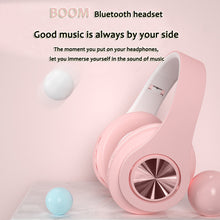 Carregar imagem no visualizador da galeria, Macaron InPods Boom Portable Wireless Bluetooth 5.0 Headphone Cute girl Headphone Pink HIFI Stereo
