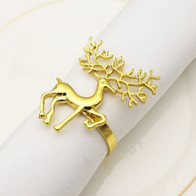 Cargar imagen en el visor de la galería, Golden Christmas Napkin Ring / Towel Ring /Cloth Ring
