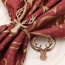 Cargar imagen en el visor de la galería, Christmas retro deer head buckle napkin ring
