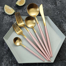 将图片加载到图库查看器，Stainless Steel 304 Portuguese Cutlery Four-piece suit Steak Knife Fork Spoon
