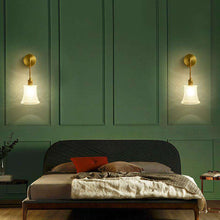 Carregar imagem no visualizador da galeria, Modern minimalist Living/ Bedroom copper glass wall lamp
