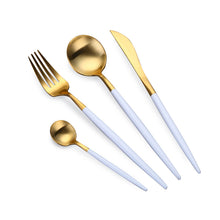 将图片加载到图库查看器，Stainless Steel 304 Portuguese Cutlery Four-piece suit Steak Knife Fork Spoon
