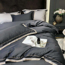 Cargar imagen en el visor de la galería, Luxury 80&#39;s long-staple satin cotton four-piece bedding
