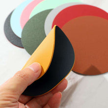 Cargar imagen en el visor de la galería, Leather PVC double sides waterproof round shape coaster
