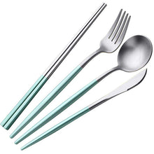 将图片加载到图库查看器，Stainless Steel 304 Portuguese Cutlery Four-piece suit Steak Knife Fork Spoon
