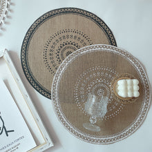 Carregar imagem no visualizador da galeria, Nordic woven cotton and linen insulation placemat
