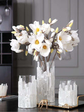 将图片加载到图库查看器，European-style modern spar glass vase simulation floral set
