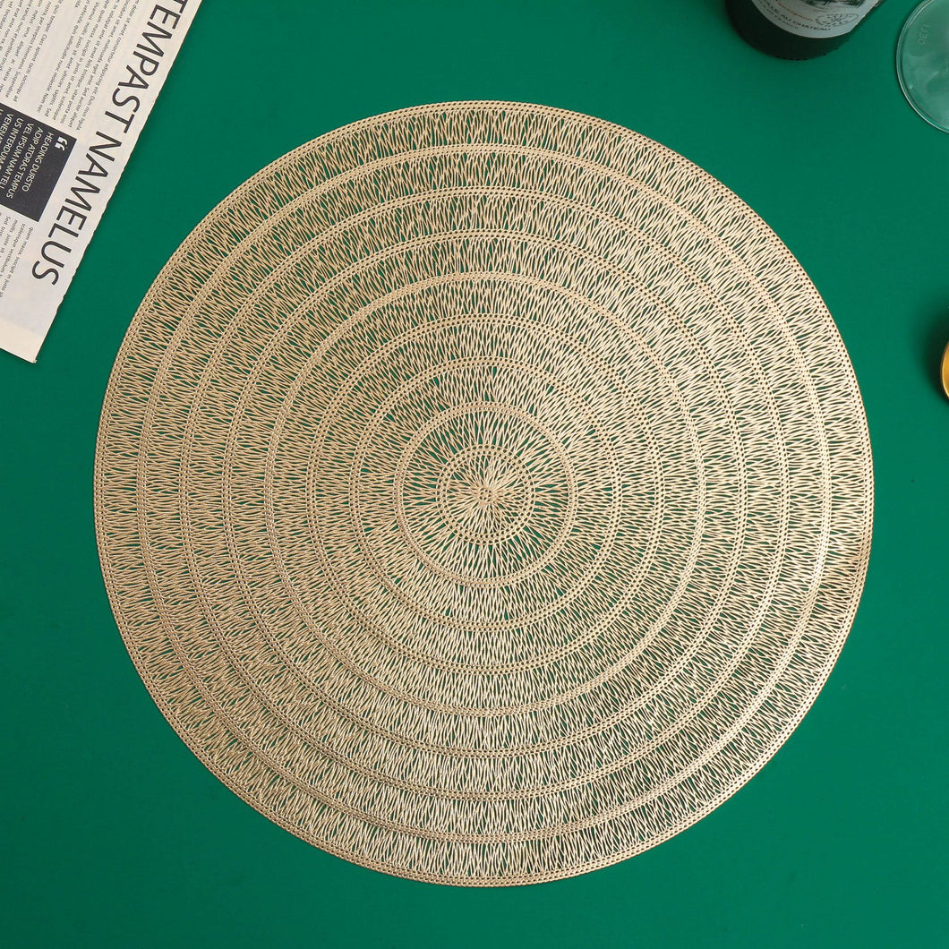 PVC hollow non-slip decorative soft table placemat