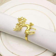 Charger l&#39;image dans la galerie, Golden Christmas Napkin Ring / Towel Ring /Cloth Ring
