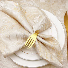 将图片加载到图库查看器，Metal fork design golden napkin buckle ring
