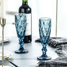 将图片加载到图库查看器，Diamond Color Champagne Beer Cocktail Glass Wine Glass Goblet Juice Glass
