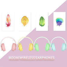 Cargar imagen en el visor de la galería, Macaron InPods Boom Portable Wireless Bluetooth 5.0 Headphone Cute girl Headphone Pink HIFI Stereo
