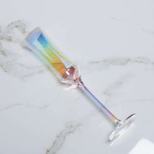 将图片加载到图库查看器，Ins goblet rainbow cup colorful crystal champagne wine glass
