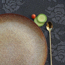 Cargar imagen en el visor de la galería, Plated glass tableware with gold leaf plate fruit plate cold pattern
