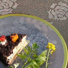 Charger l&#39;image dans la galerie, Fabric pattern glass electroplating hotel-use mat plate fruit plate
