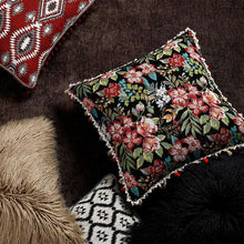 将图片加载到图库查看器，Kilim Ethnic style Moroccan embroidery unique floral pillowcase
