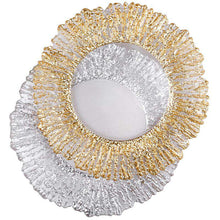 Cargar imagen en el visor de la galería, Creative tree pattern glass fruit plate golden plating plate wedding plate
