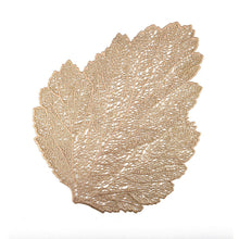 将图片加载到图库查看器，PVC bronzing leaves hollowed out heat insulation table mat
