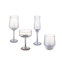 将图片加载到图库查看器，Nordic ins vertical pattern red wine glass tulip goblet champagne glass
