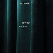 将图片加载到图库查看器，Light luxury Dark green Olive Green series velvet curtain
