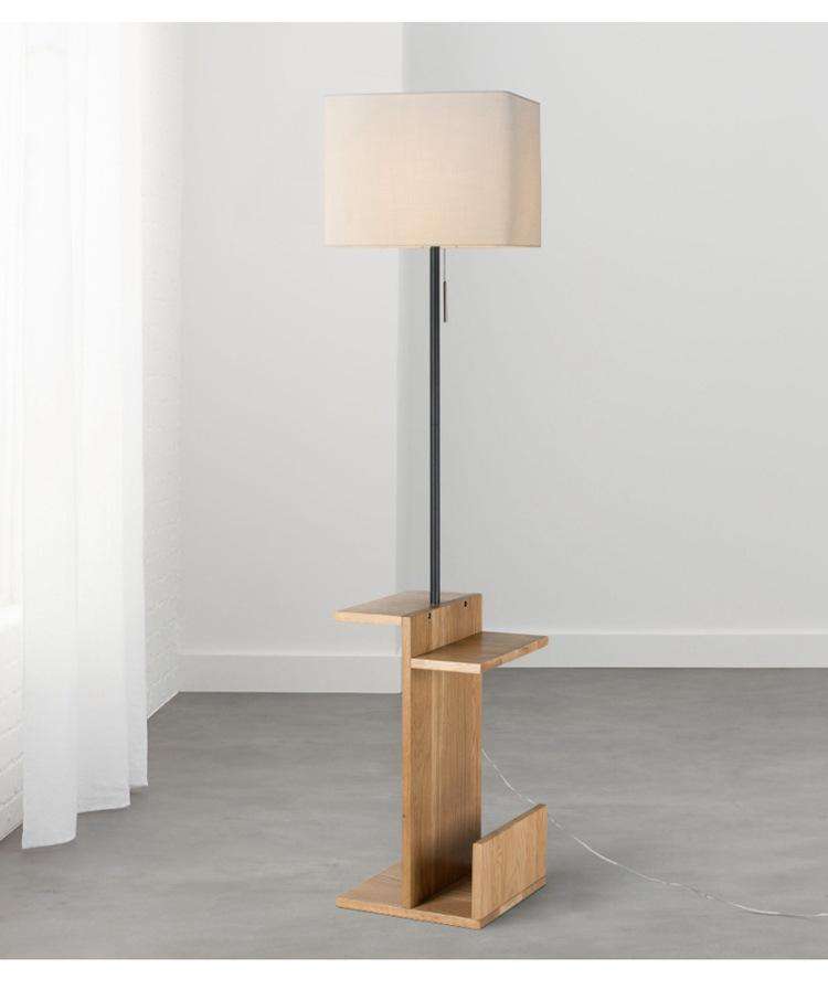 Nordic Modern living room storage wooden floor lamp