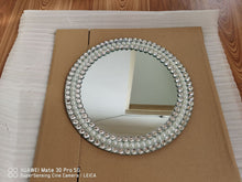 Cargar imagen en el visor de la galería, Wedding Diamond mirror plate, diamond plate, mirror plate, glass decorative plate
