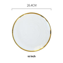 Carregar imagem no visualizador da galeria, Electroplating glass tableware fruit plate flat cake plate
