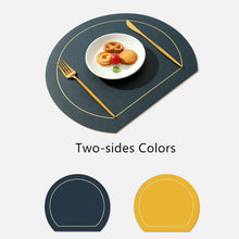 将图片加载到图库查看器，Pvc Irregular Heat Pad Double Leather Table Mat
