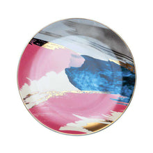 Cargar imagen en el visor de la galería, Watercolor art Nordic creative unique popular ins dessert plate
