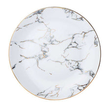 Cargar imagen en el visor de la galería, Marbled creative steak plate with simple ins style
