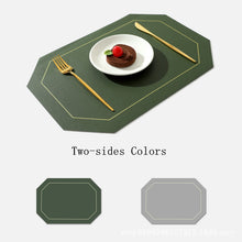 将图片加载到图库查看器，Pvc Irregular Heat Pad Double Sides Leather Table Mat
