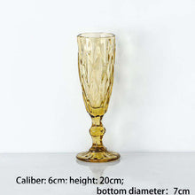 将图片加载到图库查看器，Diamond Color Champagne Beer Cocktail Glass Wine Glass Goblet Juice Glass
